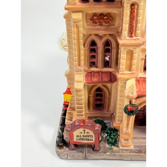Christmas Village Collectible | Lemax Caddigton All Saints Cathedral Lighted - Picture 13 of 16